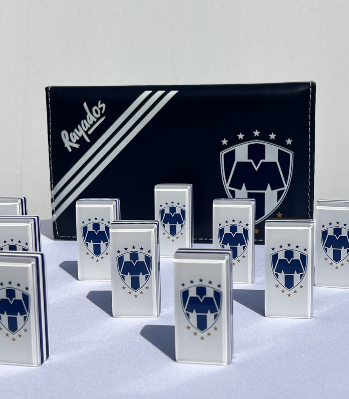 Domino Set Club De Futbol Monterrey Rayados in Faux Leather Box.