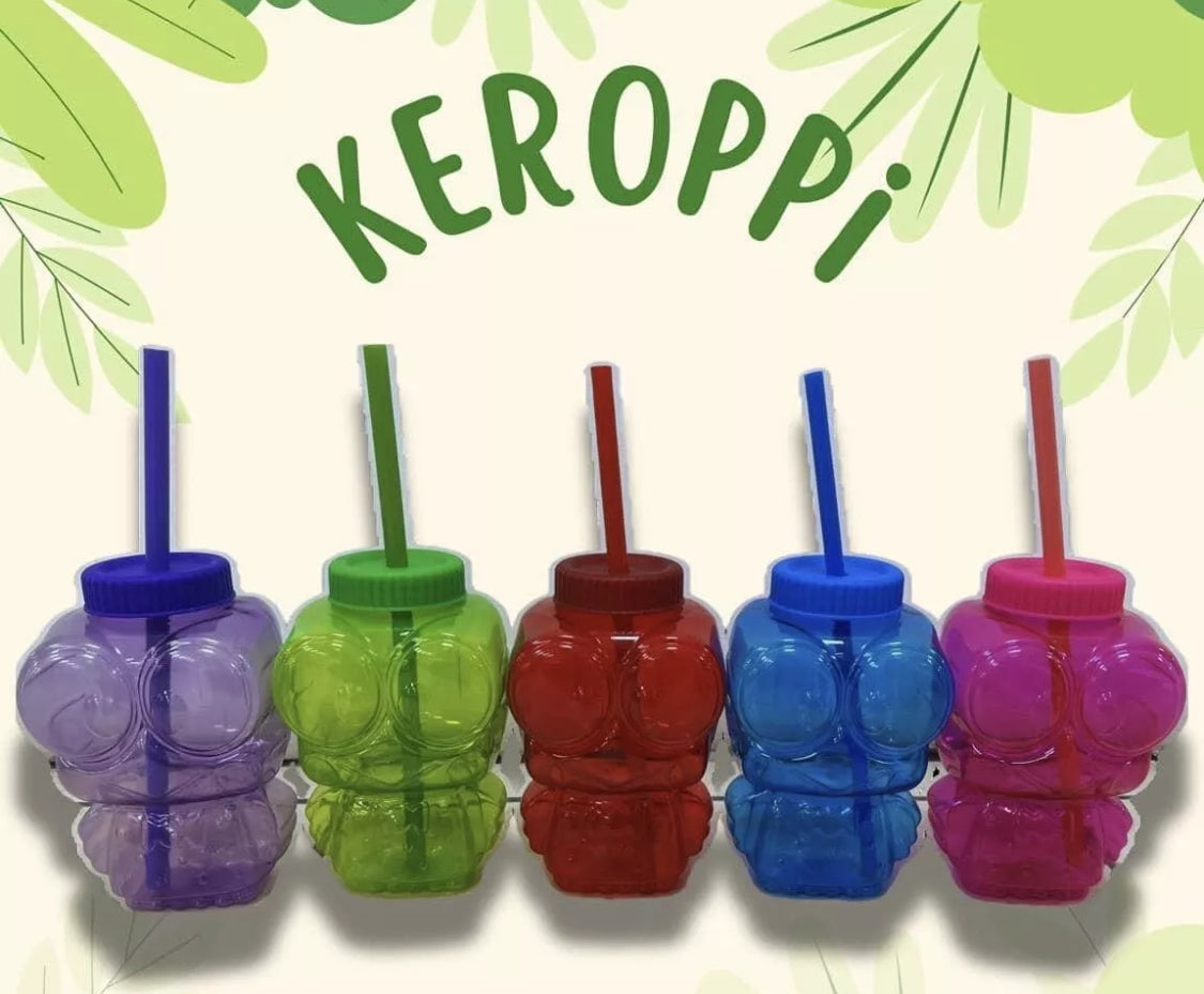 Keroppi Chela Popote Cup Vaso Michelada Party Cup. 1L Random Colors (20 Cups)