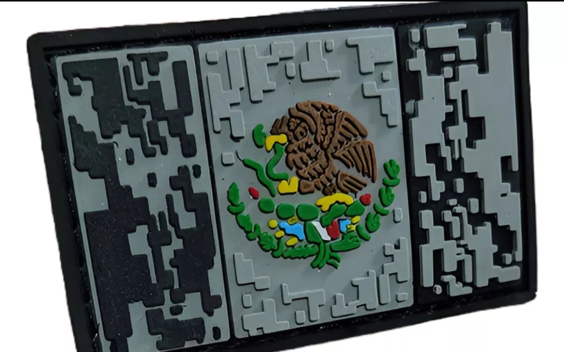 Mexican Flag Tactical Military Patch Hook & Loop Patch 3D PVC México