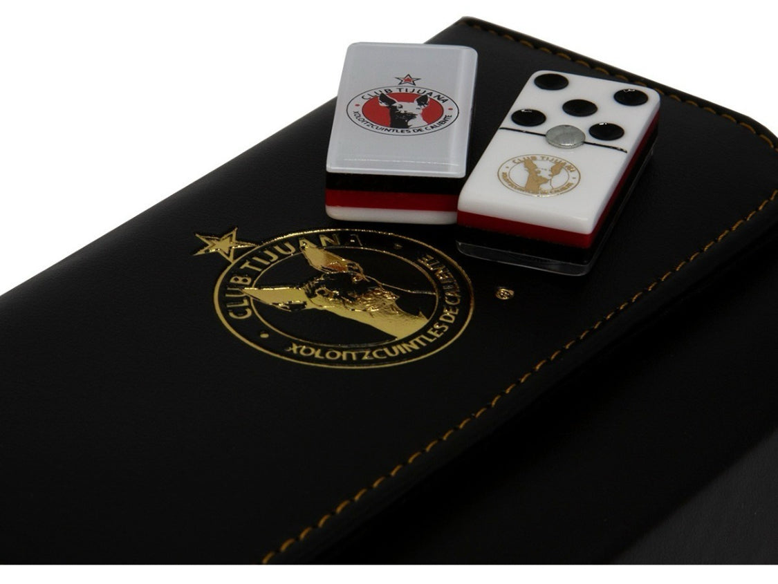 Dominoes Set Xolos De Tijuana In Faux Leather Case Domino.