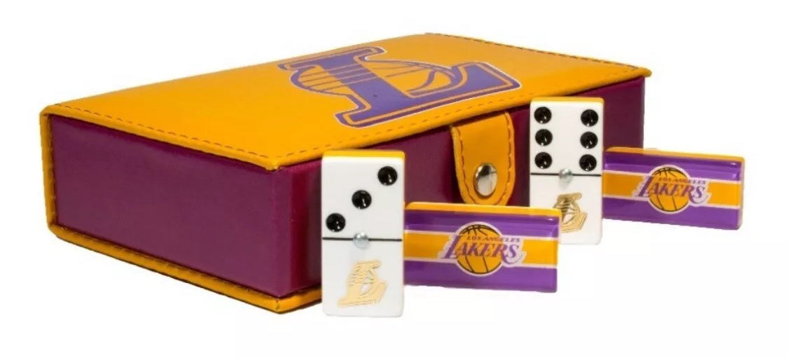 Dominoes Set Los Angeles Lakers Dominoes In a Faux Leather Case Domino