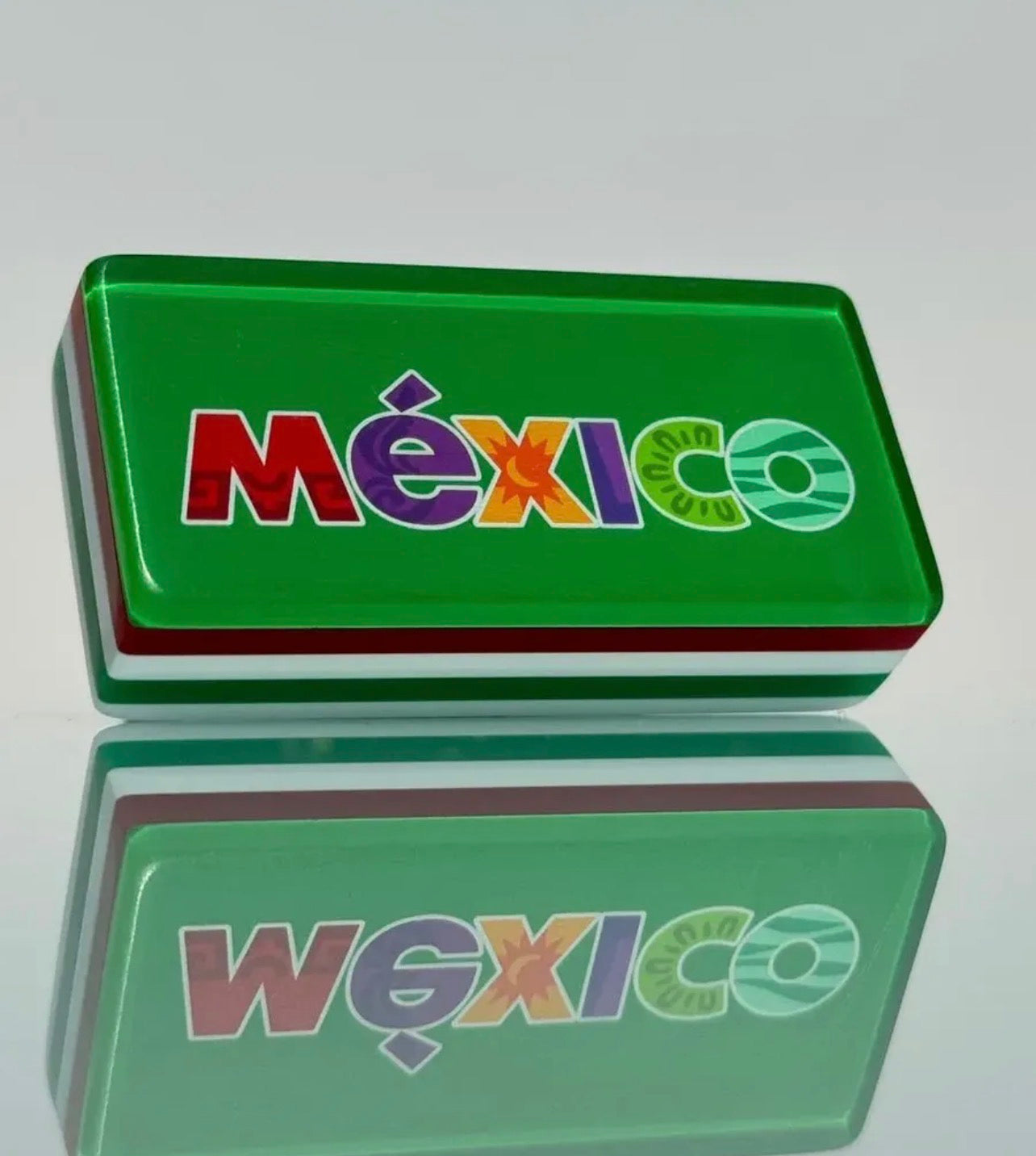 Mexico Premium Jumbo Dominoes Set in Faux Leather Case Domino