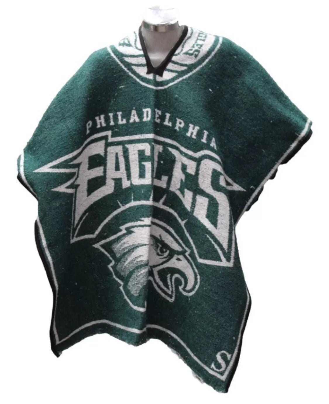 Philadelphia Eagles Poncho Jorongo Sarape Artesanal  Mexican Poncho