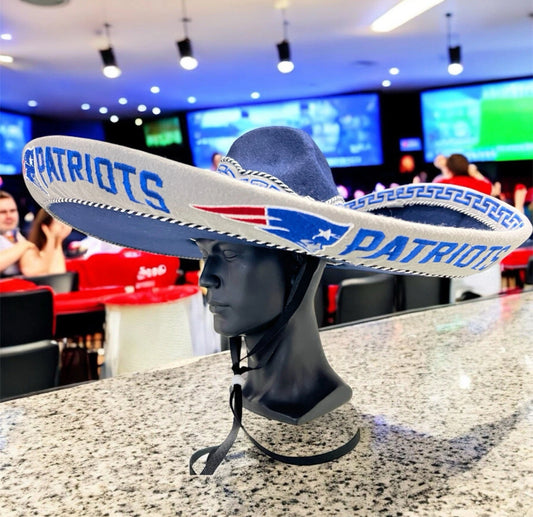 New England Patriots Mexican Charro Hat Sombrero Mariachi Adult One Size