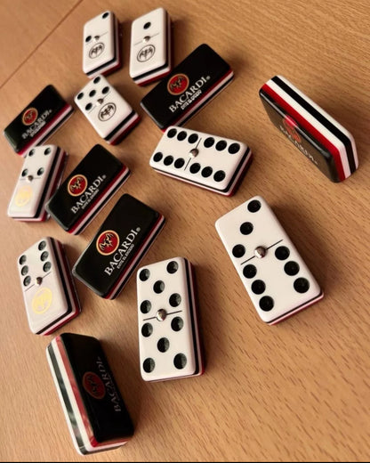Dominoes Set Bacardi in Faux Leather Case Domino.
