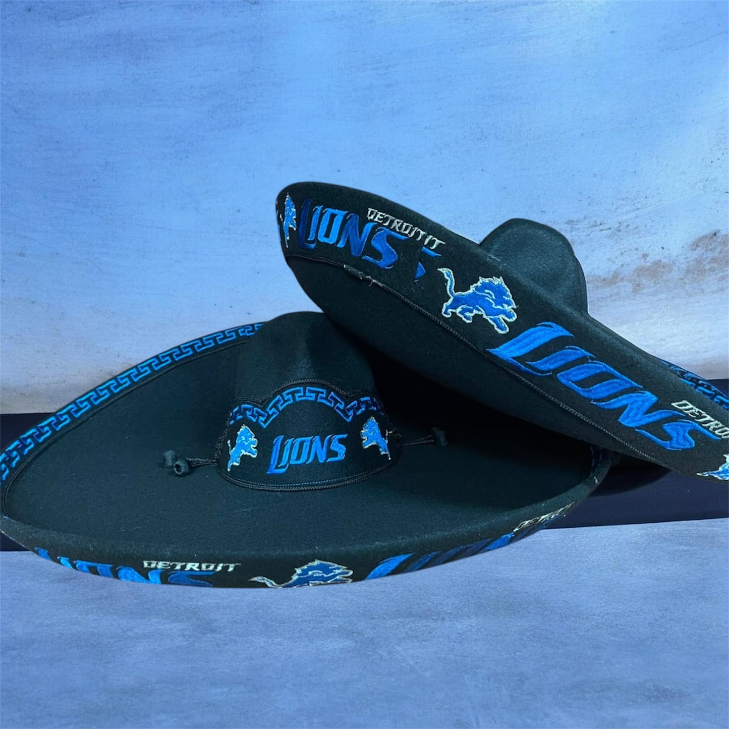 Detroit Lions Mexican Charro Hat Sombrero Mariachi Adult One Size