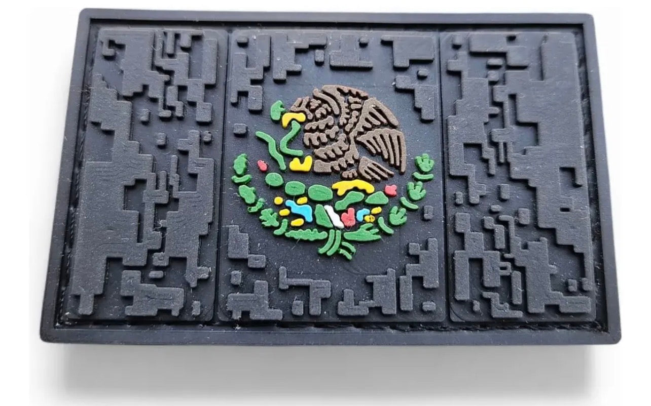 3 Pack Mexican Flag Tactical Military Patch Hook & Loop Patch 3D PVC México