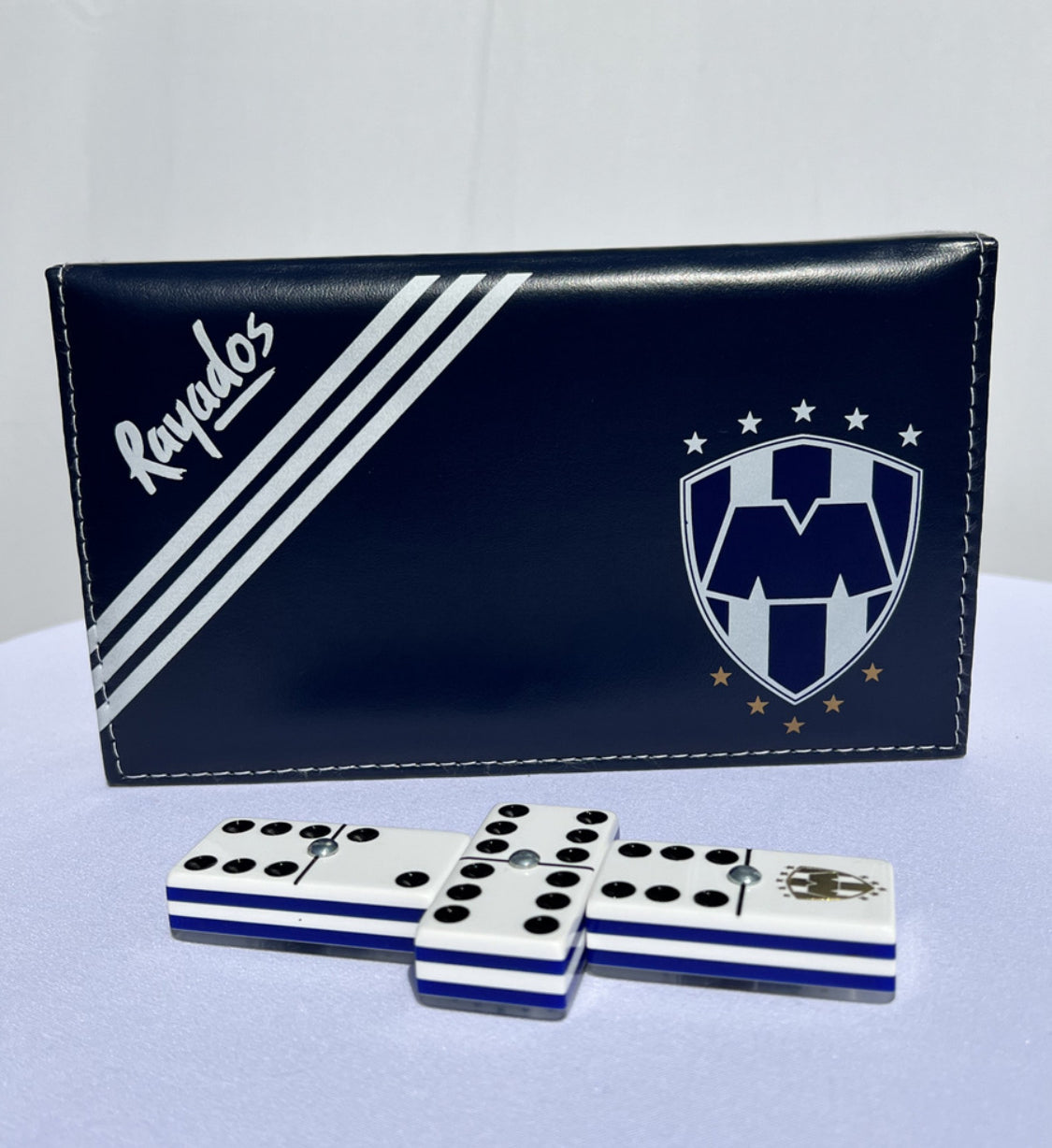 Domino Set Club De Futbol Monterrey Rayados in Faux Leather Box.