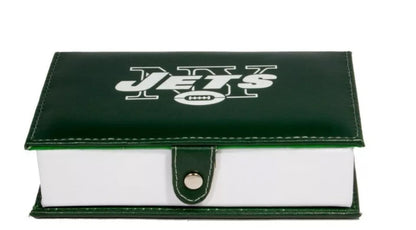 Dominoes Set New York Jets in Faux Leather Case Domino