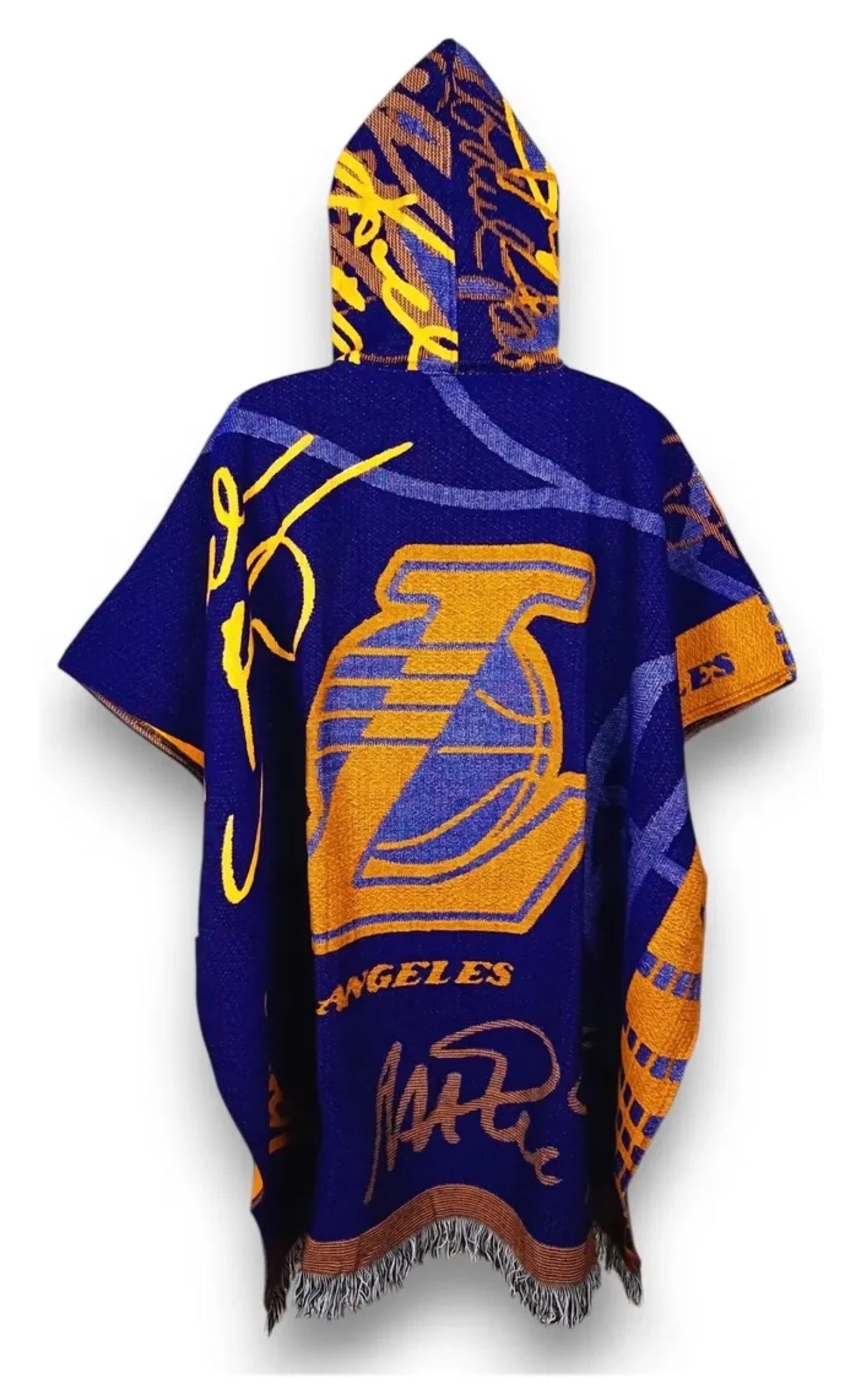Los Angeles Lakers LA Jorongo Sarape Artesanal Mexican Poncho Hoodie