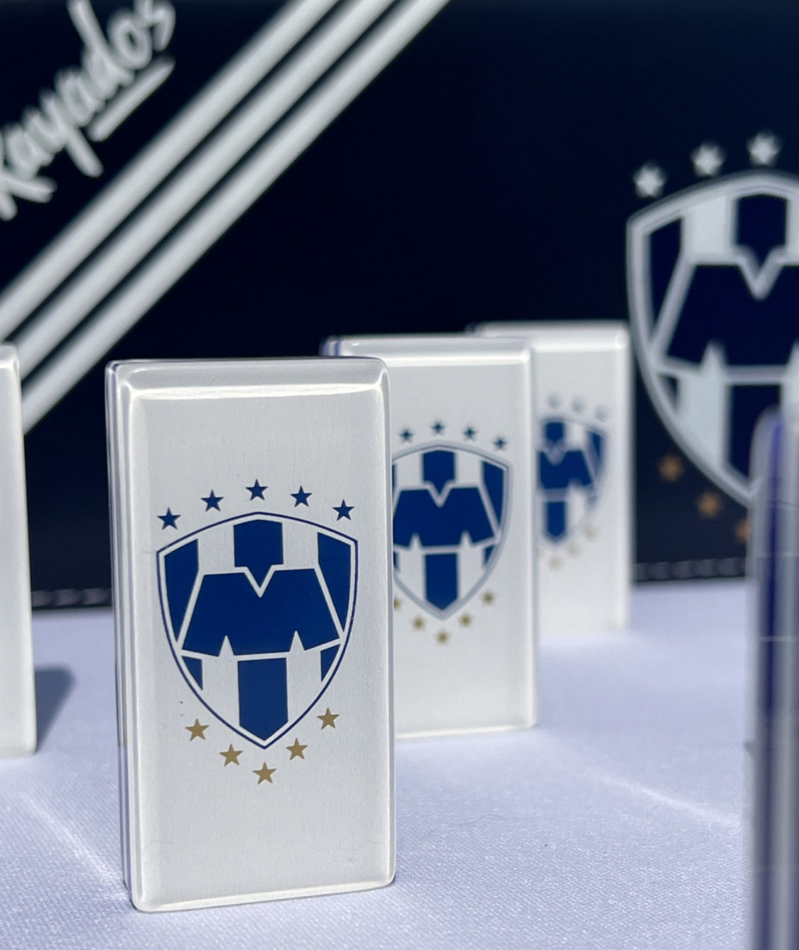 Domino Set Club De Futbol Monterrey Rayados in Faux Leather Box.
