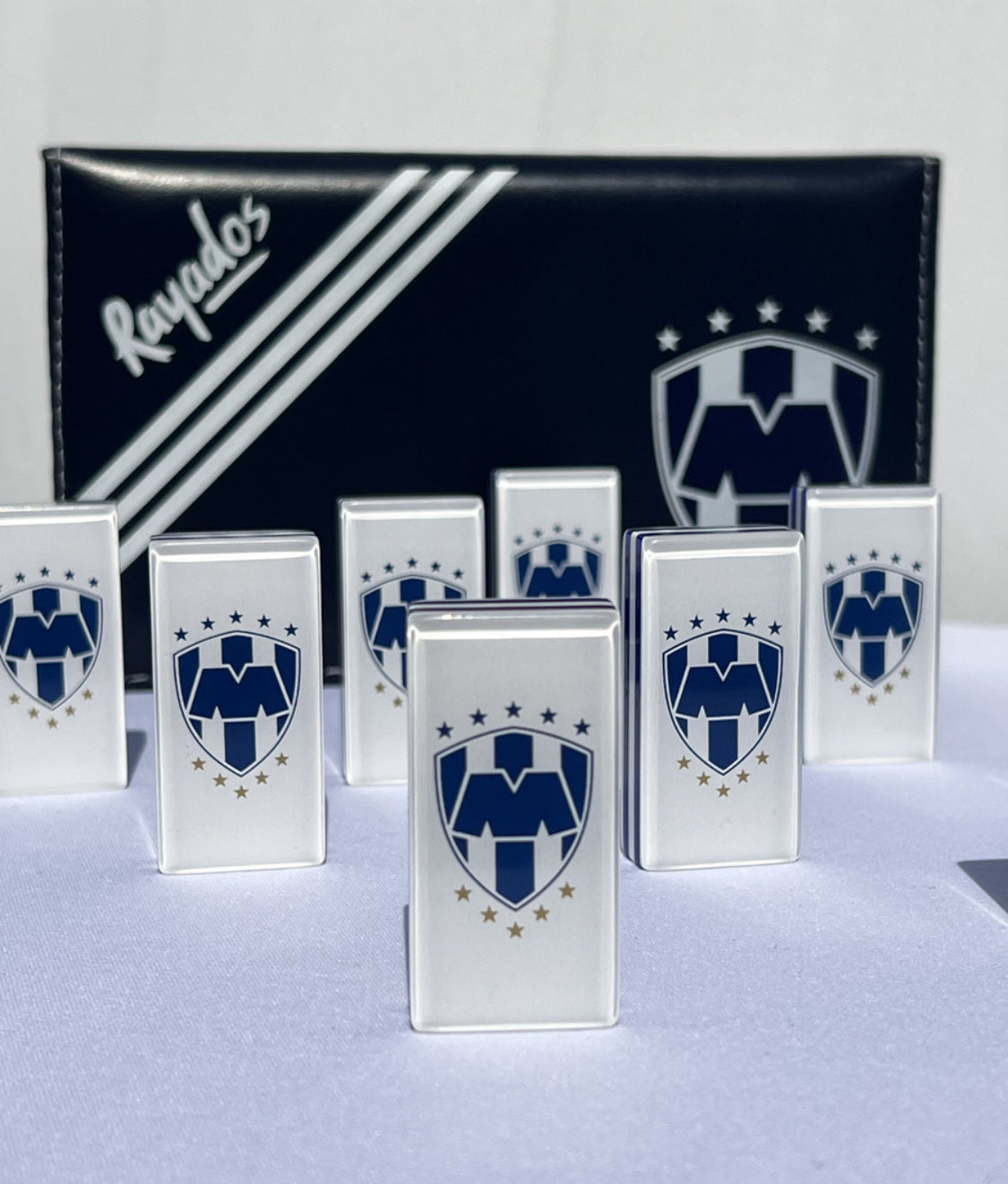 Domino Set Club De Futbol Monterrey Rayados in Faux Leather Box.