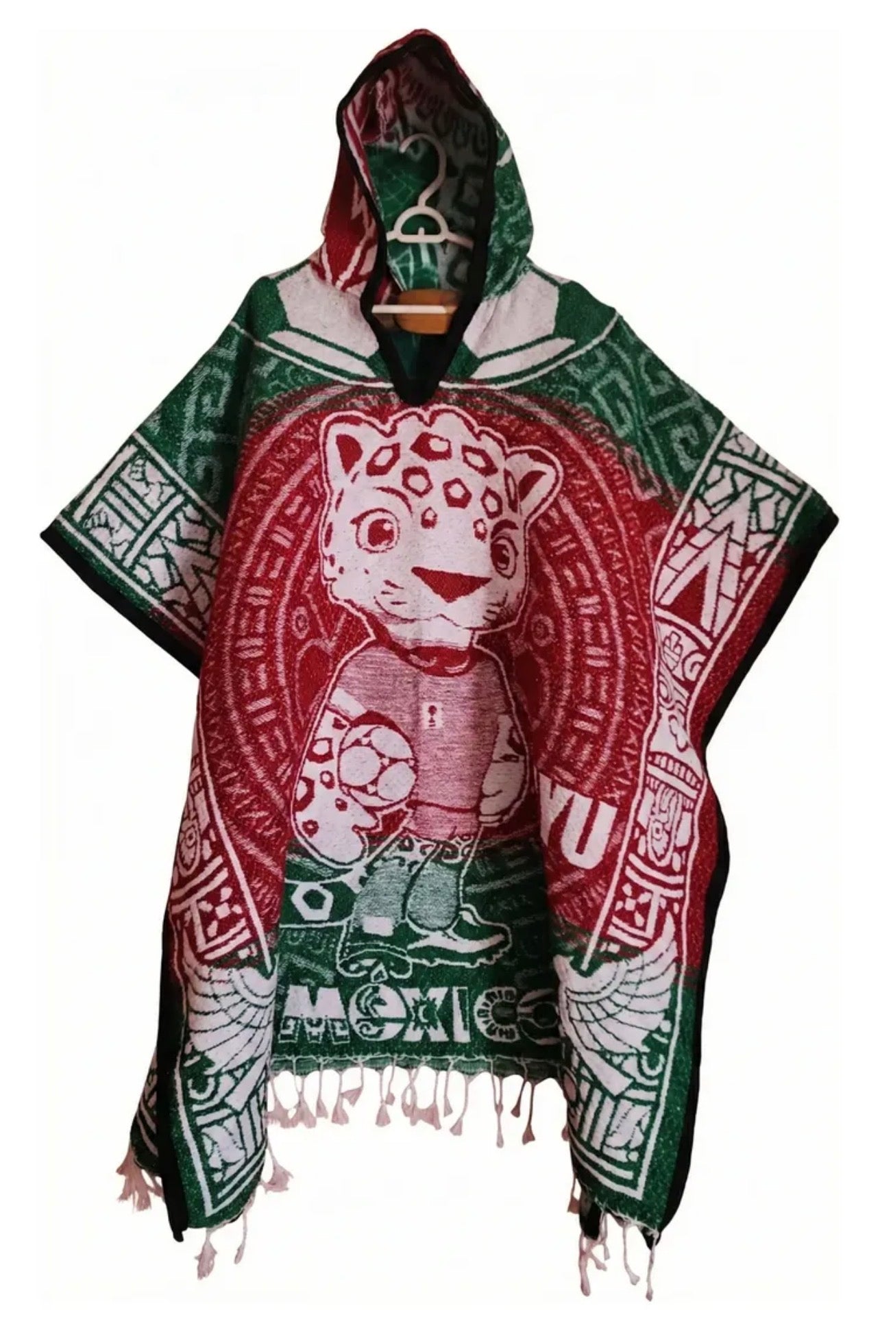 Selección Mexicana World Cup Mexico Jorongo Sarape Mexican Poncho Artesanal Copa del Mundo Hoodie