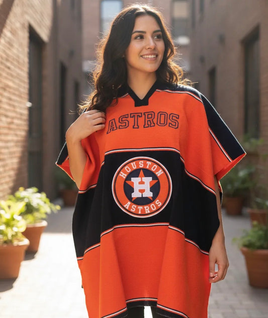 Houston Astros Jorongo Sarape Artesanal Mexican Poncho