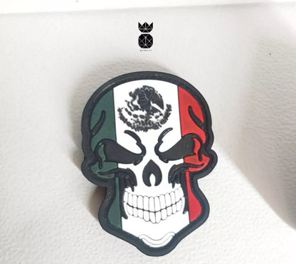 Tactical Military Patch Mexican Parche Táctico Militar Skull Calavera Mexico