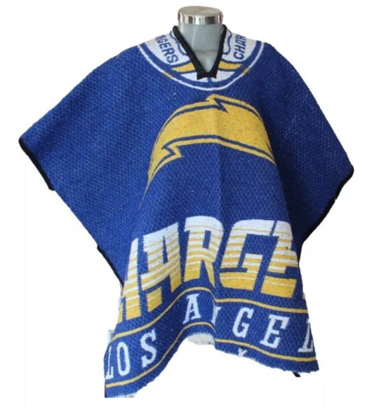 Los Angeles Chargers Poncho Jorongo Sarape Artesanal  Mexican Poncho