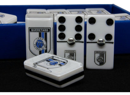 Dominoes Set Gallos Blancos Querétaro México in Faux Leather Case Domino