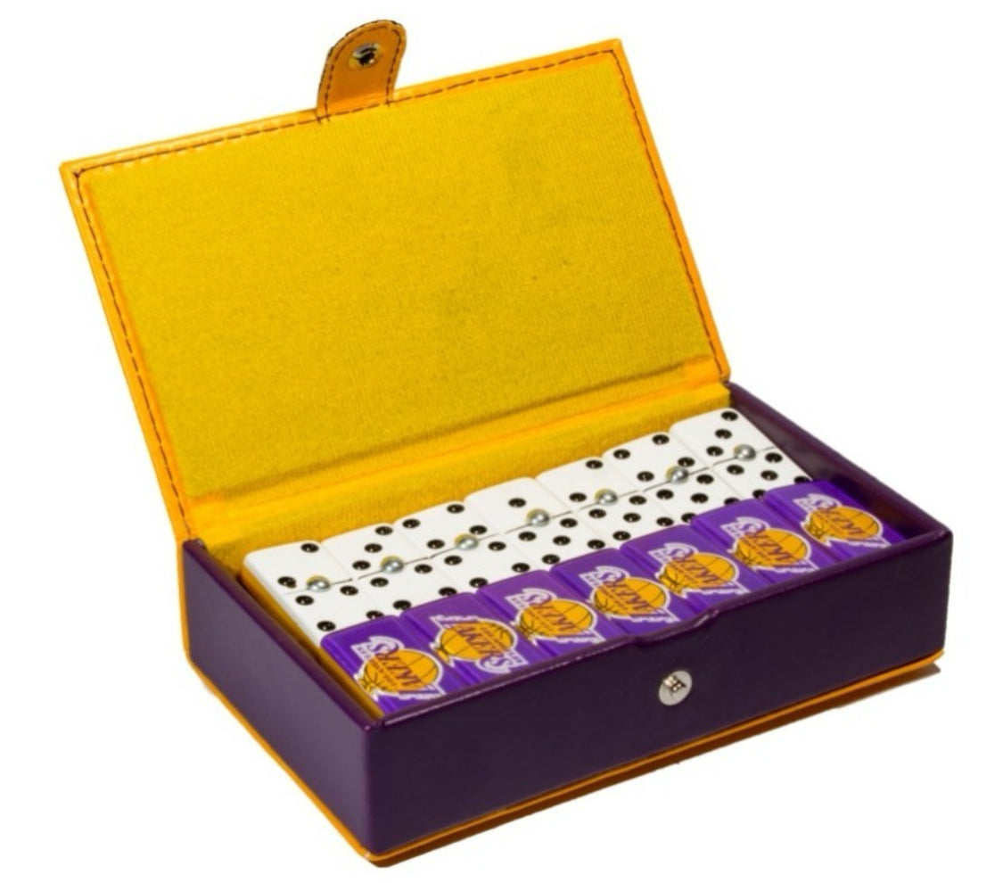 Dominoes Casino Set Los Angeles Lakers Dominoes + Cubilete Domino