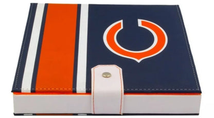 Dominoes Set Chicago Bears With Faux Leather Case Domino + Cubilete Game