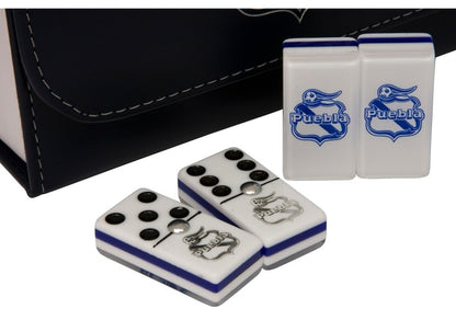 Dominoes Set Puebla FC in Faux Leather Box Domino