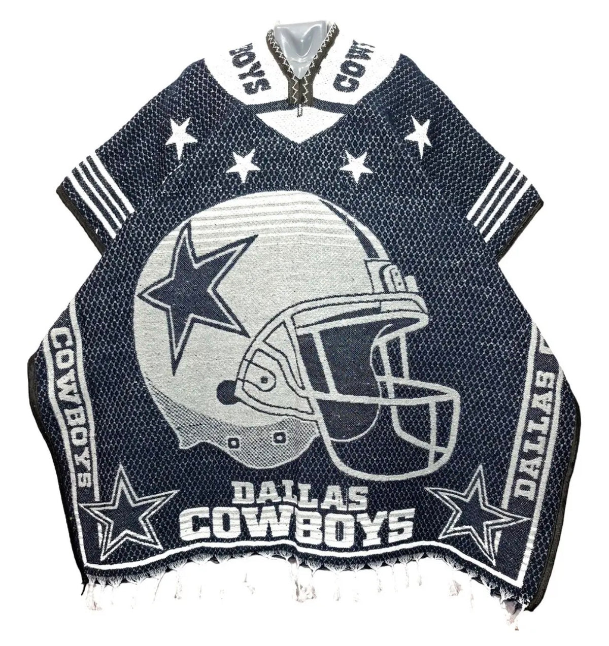 Dallas Cowboys Jorongo Sarape Poncho Artesanal Winter