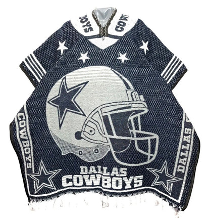 Dallas Cowboys Jorongo Sarape Poncho Artesanal Winter