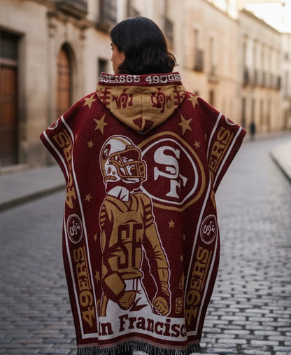 San Francisco 49ers Poncho Jorongo Sarape Poncho Artesanal Winter