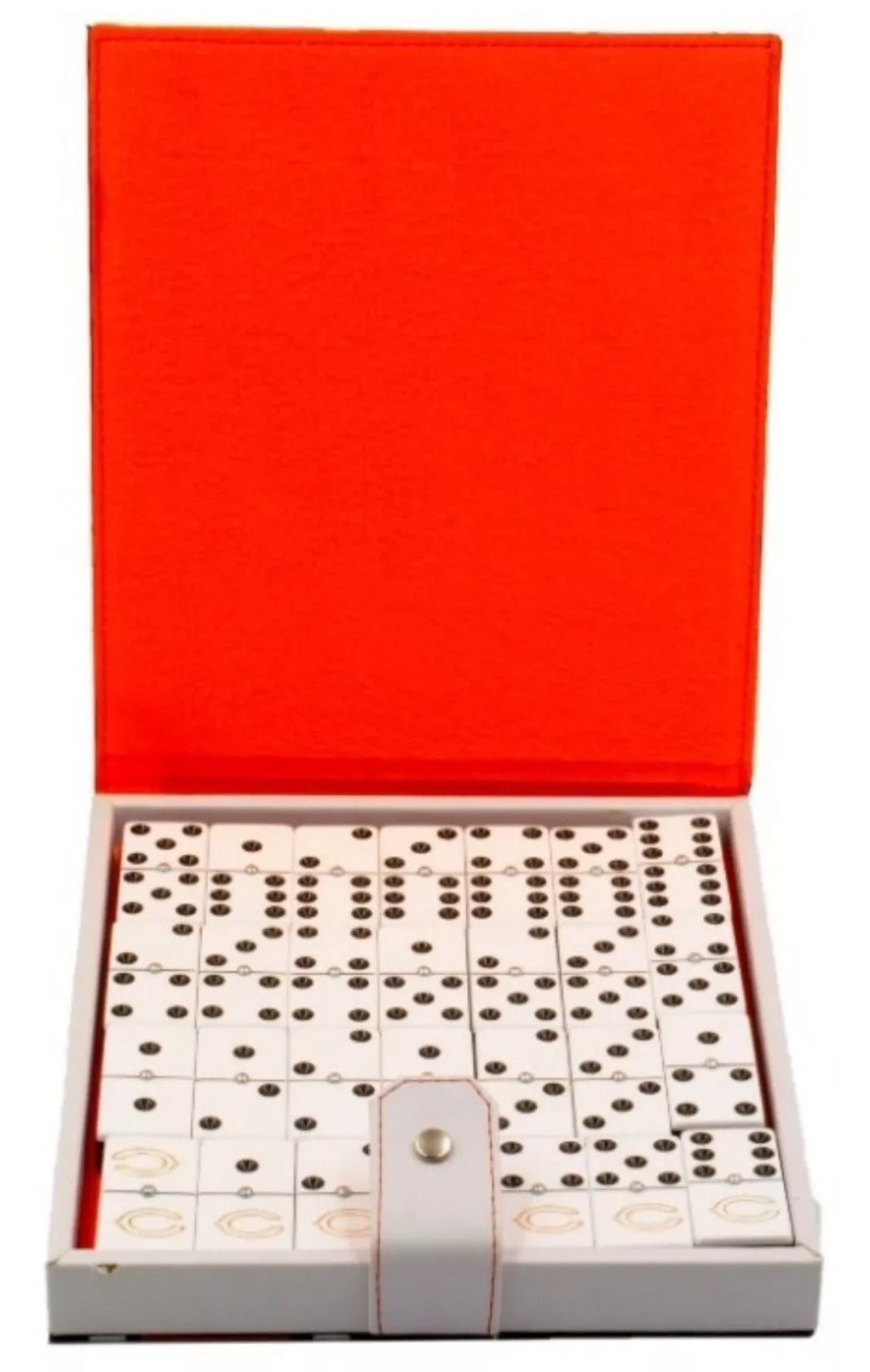 Dominoes Set Chicago Bears With Faux Leather Case Domino + Cubilete Game