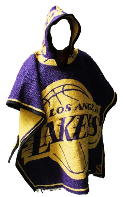 Los Angeles Lakers LA Jorongo Sarape Artesanal Mexican Poncho