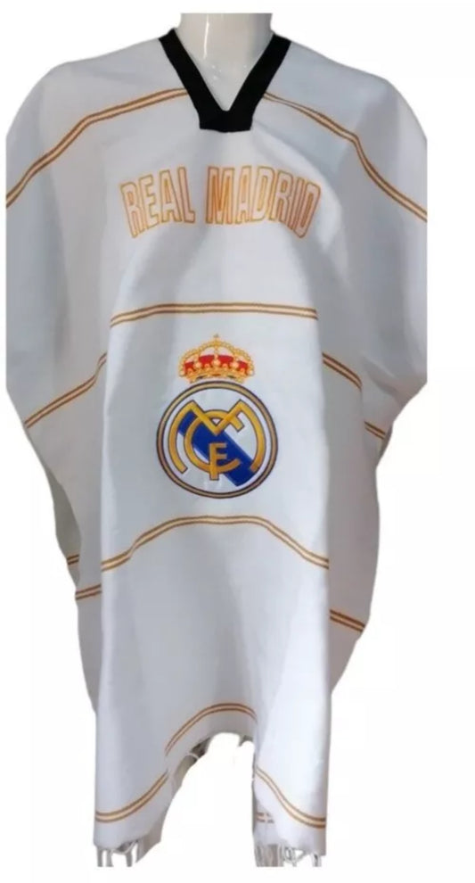 Real Madrid España Jorongo Sarape Poncho Artesanal Winter