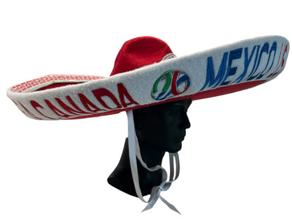 Mexico USA Canada FIFA World Cup Charro Hat OSFA Sombrero Copa del Mundo Red