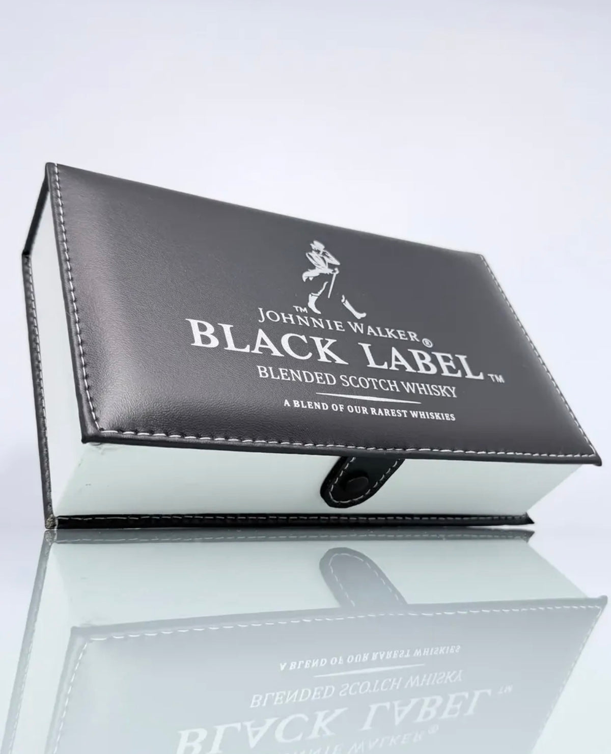 Jumbo Black Label Dominoes Set Inspired in Faux Leather Case Domino.