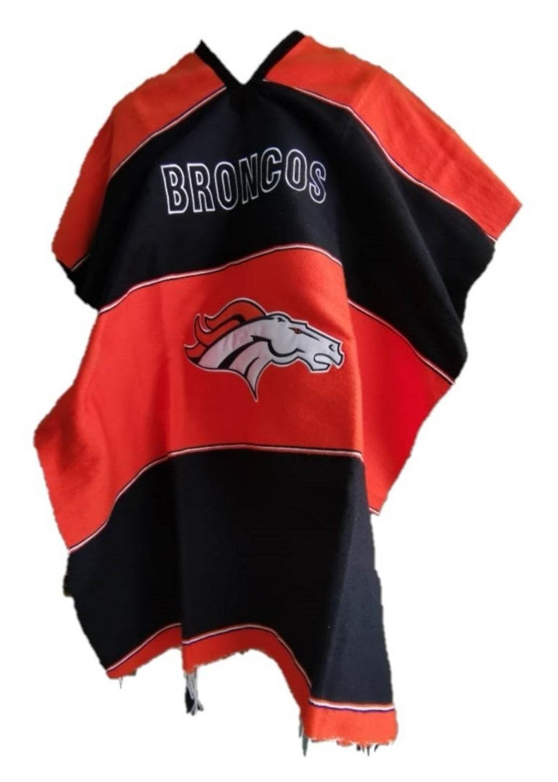 Denver Broncos Poncho Jorongo Sarape Artesanal  Mexican Poncho
