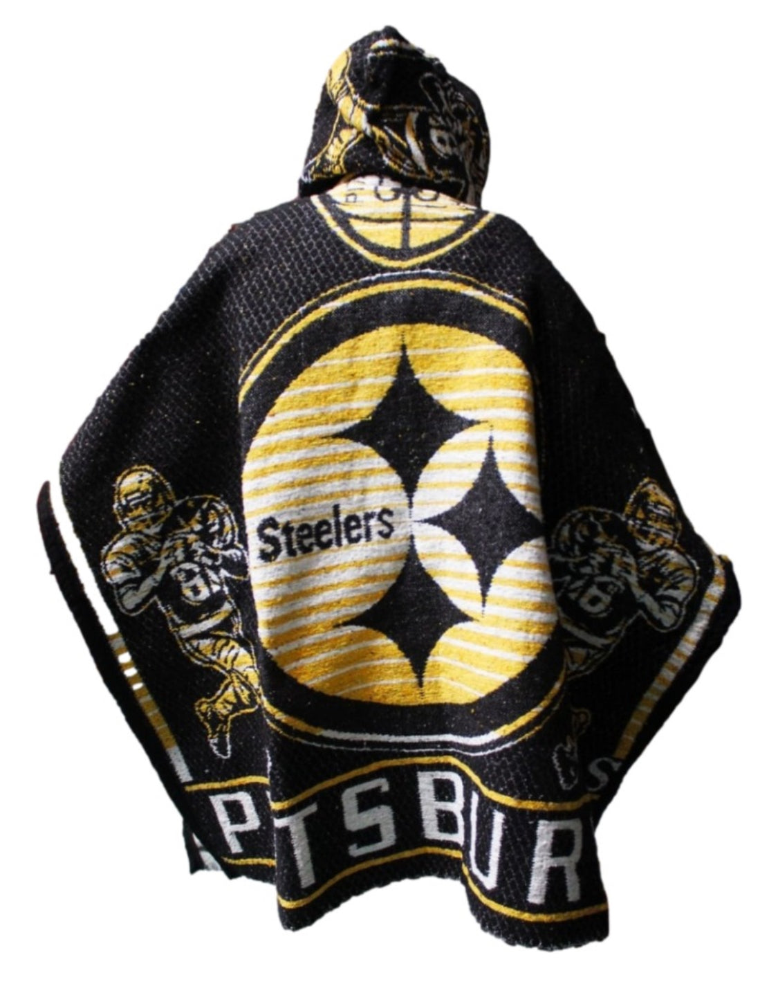 Pittsburgh Steelers Jorongo Zarape Hoodie Artesanal  Mexican Poncho