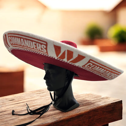 Washington Commanders Mexican Charro Hat Sombrero Mariachi Adult One Size