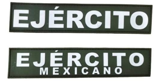 3D PVC Ejército Mexicano Tactical Patch Rubber Military Hook and Loop Vest Patch Olive