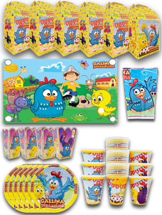 30 Guests Invitados Birthday Party Kit Vasos, Platos, Dulceros Mantel, Lona Banner y Mas!