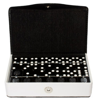 Dominoes Set Lucha Libre Hijo Del Santo México in Faux Leather Case Domino