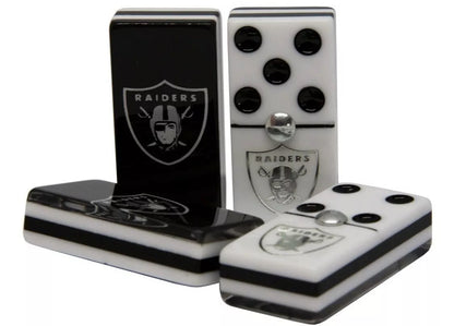 Dominoes Set Las Vegas Raiders in Faux Leather Box Domino