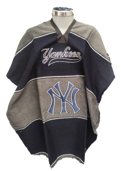 New York Yankees Jorongo Sarape Mexican Poncho Artesanal Winter