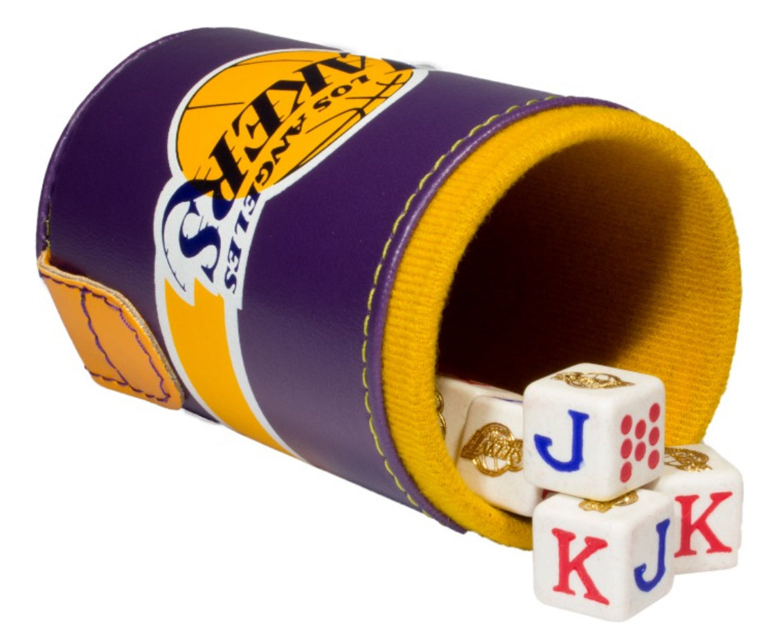 Dominoes Casino Set Los Angeles Lakers Dominoes + Cubilete Domino