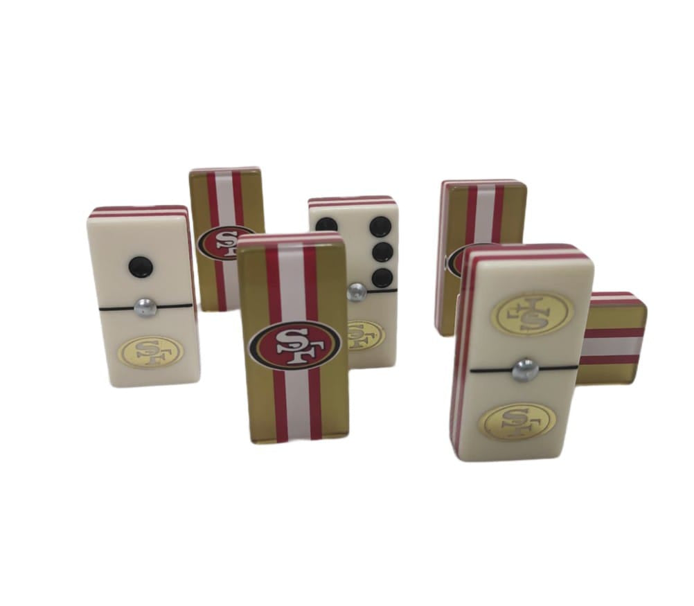 Dominoes Set San Francisco 49ers in Faux Leather Case Domino