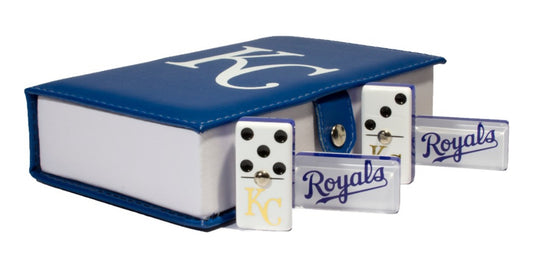Dominoes Set Kansas City Royals in Faux Leather Case Domino