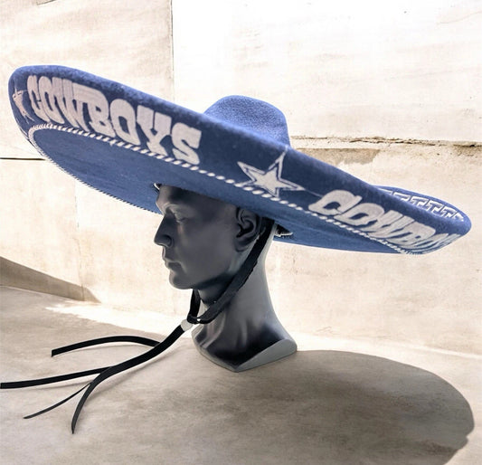 Dallas Cowboys Mexican Charro Hat Sombrero Mariachi Adult One Size Blue