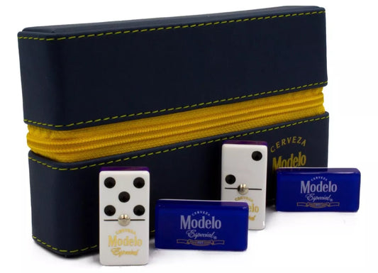 Professional Domino Set "Modelo Especial" in Faux Leather Box.