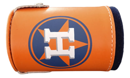 Professional Dominoes Set Cubilete Houston Astros in Faux Leather Box Space City