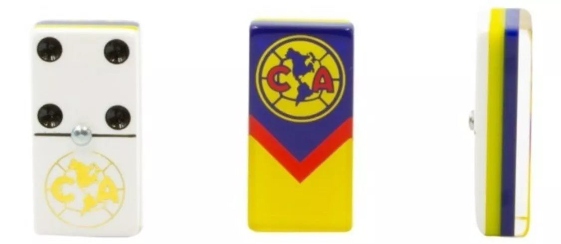 Dominoes Set Aguilas Del America: Domino In Faux Leather Case.