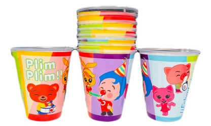 10 Guests Invitados Party Kit. Vasos, Platos y Dulceros. Payaso