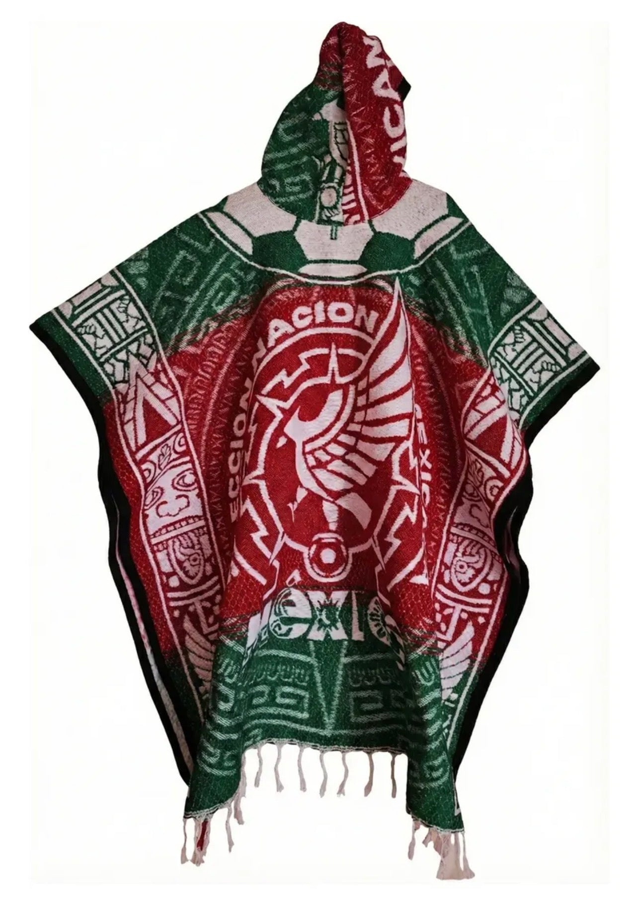 Selección Mexicana World Cup Mexico Jorongo Sarape Mexican Poncho Artesanal Copa del Mundo Hoodie
