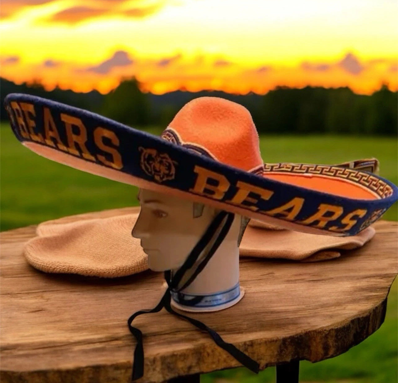 Chicago Bears Mexican Charro Hat Sombrero Mariachi Adult One Size